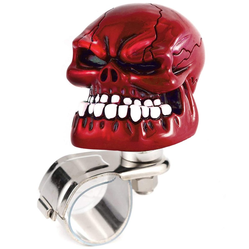 Arenbel Car Turning Assist Grip Handle Skull Steering Wheel Suicide