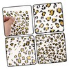 TOVINANNA 12sheets Leopard Print Temporary Stickers for Women of Foil