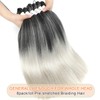Ombre Grey Braiding Hair Pre Stretched, 26 Inch 8 Pack