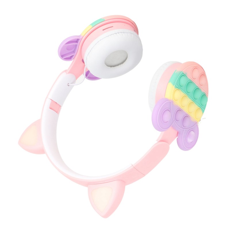 Bluetooth Cat Ear Headphones Fashionable Light Up Wireless Headset for