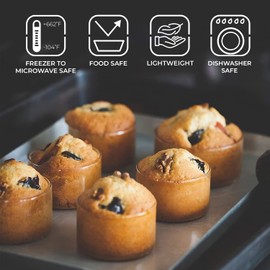 Borosil Vision Classic Large Katori Bowl [Set of 6] Lightweight Durable Glass Drinkware, 6 Ounce, Clear (VCLK180)