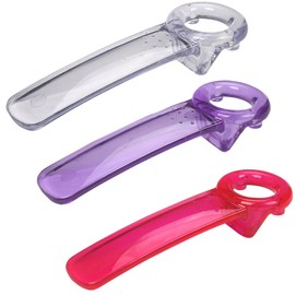 3pcs Jar Keys,Manual Jar Opener Gripper Portable Jar Grippers Can Lid Opener,Lid Opener Tool for Elderly Women Weak Hands (Rose + Purple + White)
