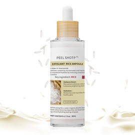 Rice Exfoliating Gel, Peel Shot Glow Rice Exfoliating Ampoule, Deep Cleansing Face Scrub to Remove Dead Skin Cells, Minimise Pores, Moisturizing Body Exfoliator for All Skin Types