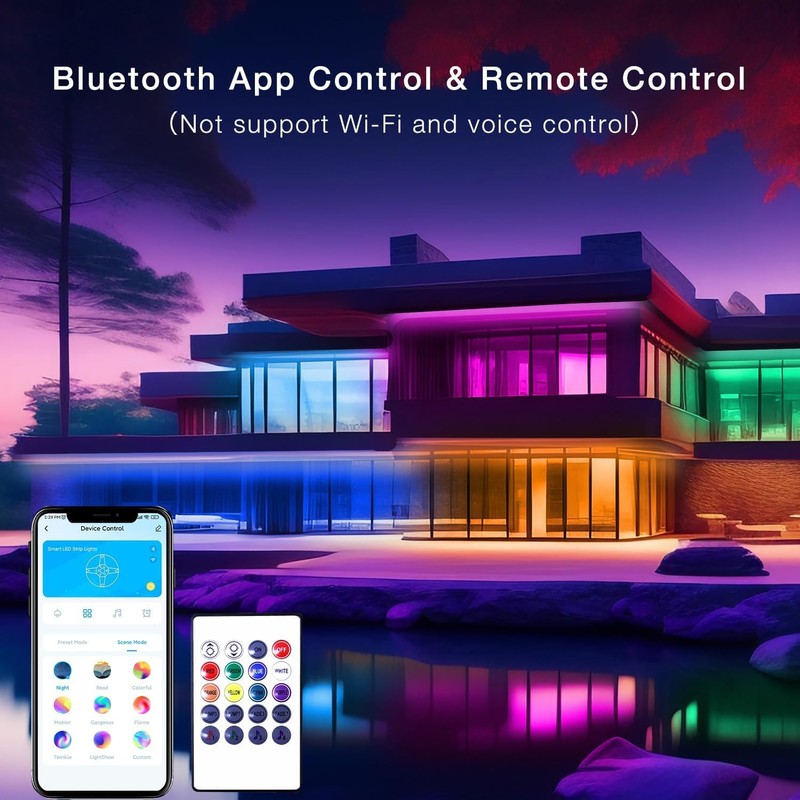 DAYBETTER Outdoor LED Strip Lights Waterproof 100 ft,IP67 Outside LED