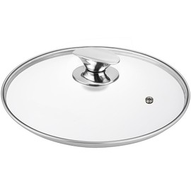 Tempered Glass Lid for Replacement, Clear Cover for Pans and Pots, 8, 9.5, 10.5, 11, 12, 12.5 Inch Lids for Cookware Cooking, Frying Pans, Skillets, Dutch Oven, Sauce Pan (12 In)