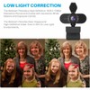 Full HD 1080P Webcam With Microphone, Privacy Cover, USB Computer