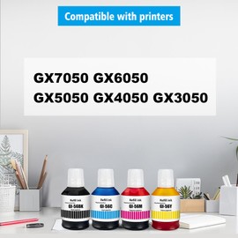 TONTINTA Compatible GI-56 GI56 Multipack 4 Colours Black 170ml Cyan Magenta Yellow 135ml Ink Bottles for GX7050 GX6050 GX5050 GX4050 GX3050 Printers