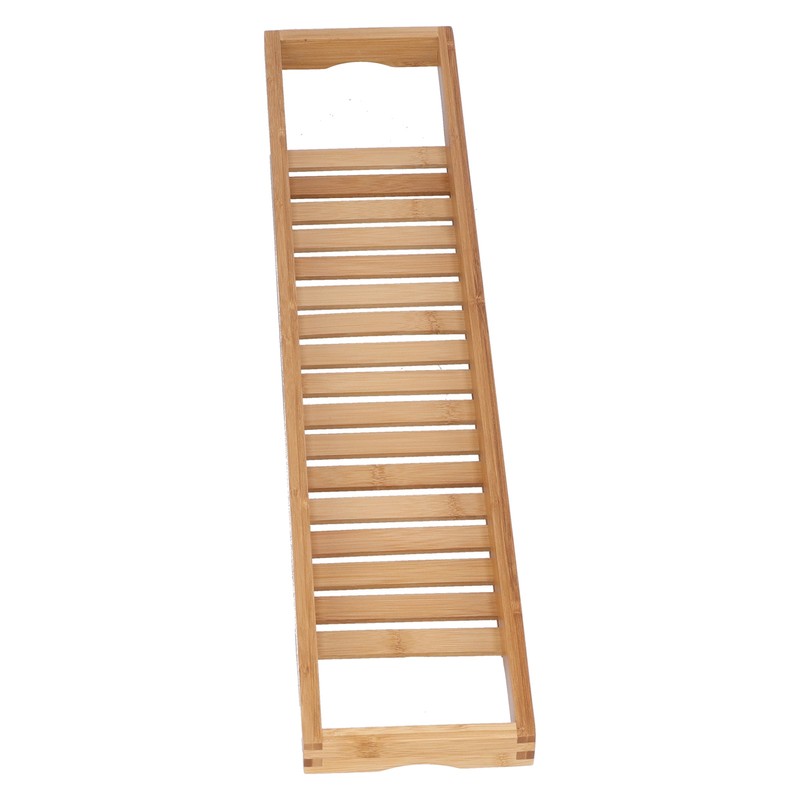 Bamboo Bathtub Tray Simple Durable Bathtub Rack Book Wine Holder