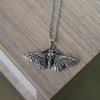 Skull and Death Moth Pendant Necklace Edgy Symbolic Jewelry with