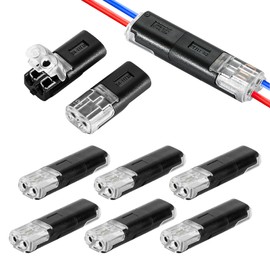 12 Stück 2 polige wasserdichte Kabelverbinder, Schnellanschluss Stecker für 18 22 AWG Kabel, praktisch für KFZ, LED Lichter und Elektrogeräte, einfache Installation ohne Löten, zuverlässige Verbindung