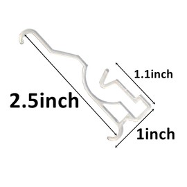 6 pcs Valance Clips 2.5inch Arc-Shaped for Blinds Components Accessory Dirsty Cover Holder Clips