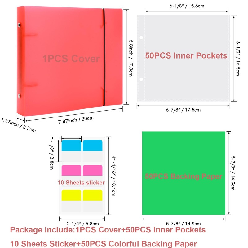 111PCS/Sets 6"x6" Cookie Stencil Storage Binder, Die Cuts and Stamps