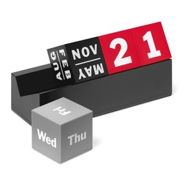 Cubes Perpetual Calendar Red/Grey/Black