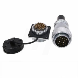 HangTon WS28 17 Pin 10A Male Plug Female Socket Aviation Circular Power Electrical Connector Bulkhead Solder Outdoor Automotive Solar