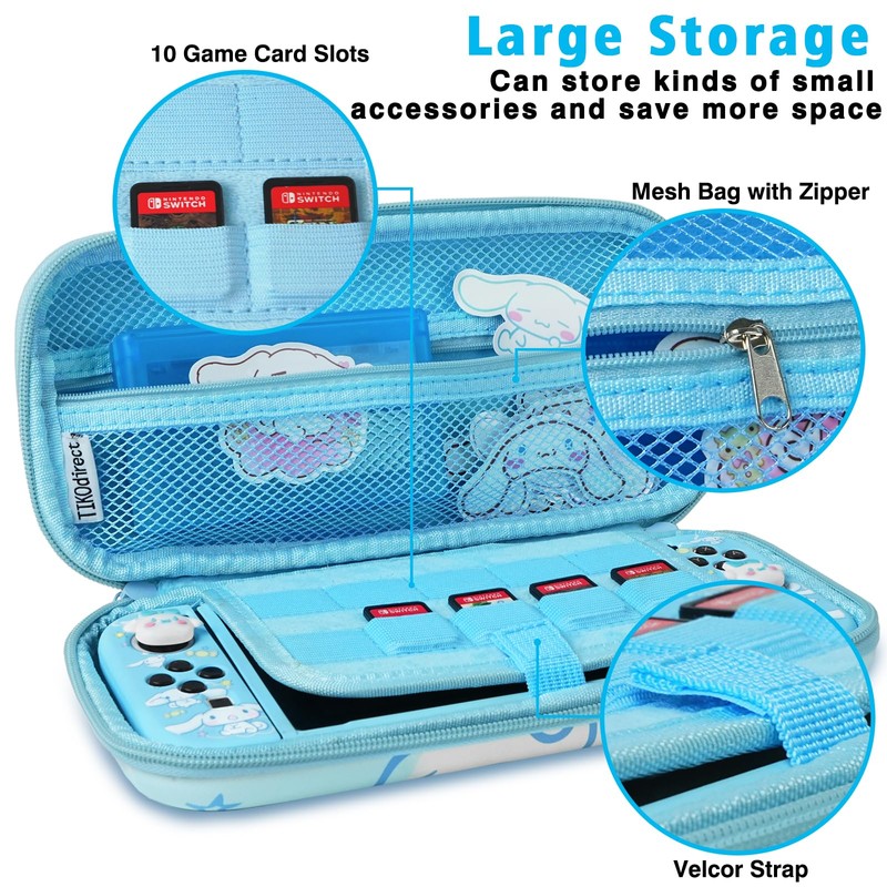 TIKOdirect Carrying Case for Switch OLED, Cute Portable Travel Bag