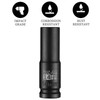 TUZkozs 1/2-Inch Drive 14mm Deep Impact Socket with 6-Point Design,