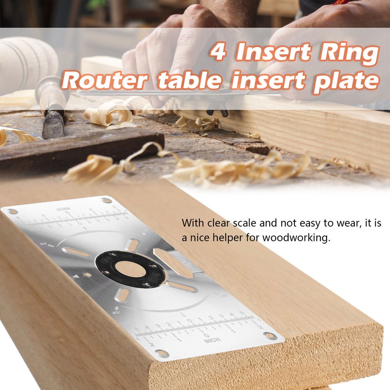 Router Table Insert Plate Aluminum Trimming Machine Engraving Flip Board