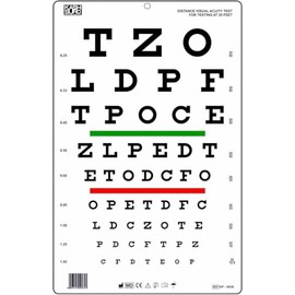 KASHSURG Snellen Translucent Distance Vision Testing Chart 20 Feet Size 14 x 9_166_Pack of 3.