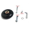 LOTOWELZON 1 Pair Black Mute Luggage Replacement Wheels 90 mm