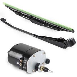 SWAWIS Windscreen Wiper Motor 12 V Wiper Motor Windscreen Wiper Motor with Arm and Blade 105° Wiper Arm Wiper Blade Wiper Motor Universal Suitable for Tractors Jeeps and More