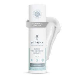 ENVERA | Suero Contorno De Ojos 2 En 1 Con FPS 15 | Hidratación Ligera Con Retinol y Péptidos | Serum Para Contorno Ocular Textura Fluida | Vegano Cruelty Free 30 ml