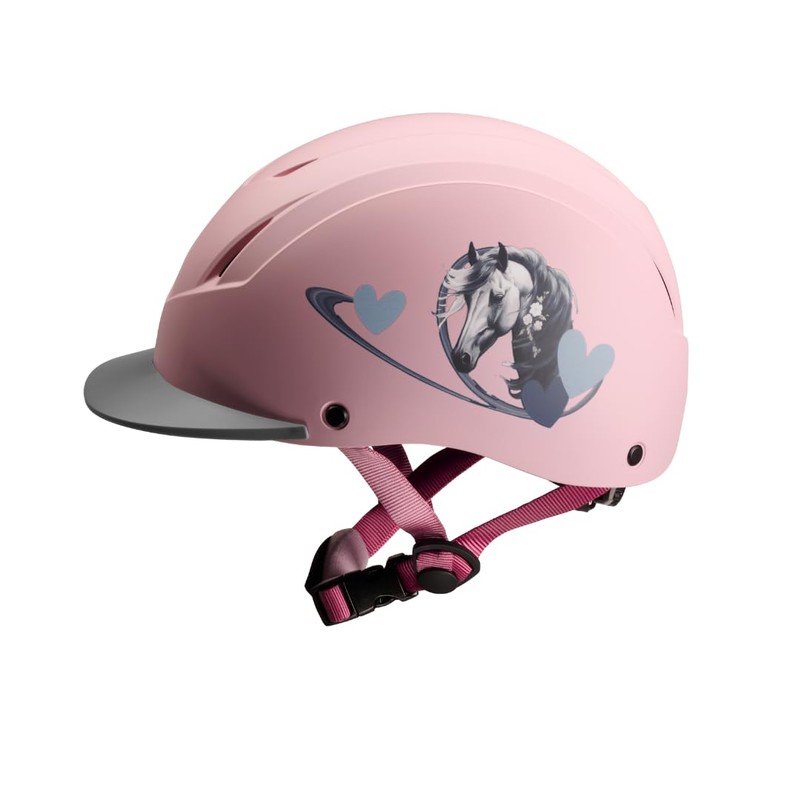 PFIFF ProtectionX Unisex Youth Riding Helmet, Pink, XS