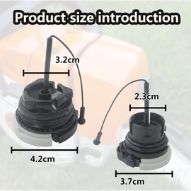 New Version 2x Fuel Cap #0000 350 0525 & 2x Oil Cap # 0000 350 0526 Fit for Stihl Chainsaw HT70, HT75, HTE60, MS880, MS460, MS441, MS440, MS391, MS390, MS362, MS361