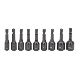 warrior New 9 pc Magnetic nut driver setter bit set NutDriver bit Metric 5MM TO 12MM