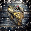 Leather Phone Belt Holster and Knife Holder Hand Tooled Handmade
