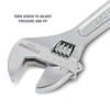 OEMTOOLS 22652 10 Inch Adjustable Wrench, Chrome Plated Wide Jaw