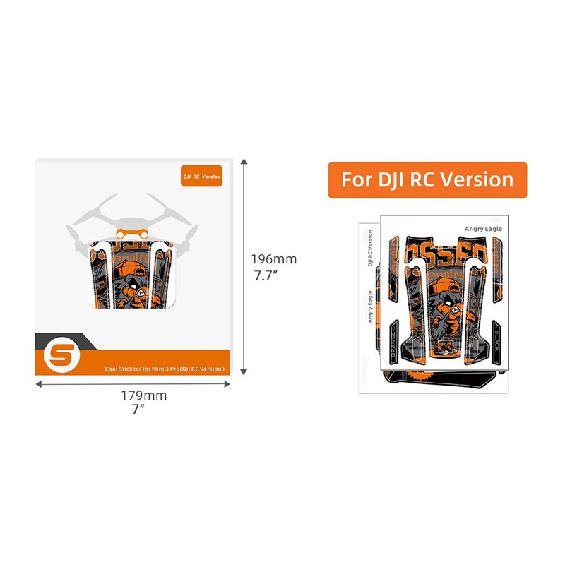 Drone Stickers Set Waterproof Skins Sticker Compatible for DJI Mini