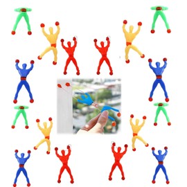 16 Pcs Sticky Window Crawler Men,Multicolored Creative Window Climbers Toy,Favor Novelty Stretchy Men Party Bag Fillers Sticky Toys for Kids Unisex Classroom Rewards Prizes Party Favours