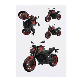 Azeeda 4 x 'Dirtbike-Motorrad' Temporäre Tattoos - Wasserfest, Hautfreundlich & Ungiftig · Transfers in Verschiedenen Größen (TO00072270)