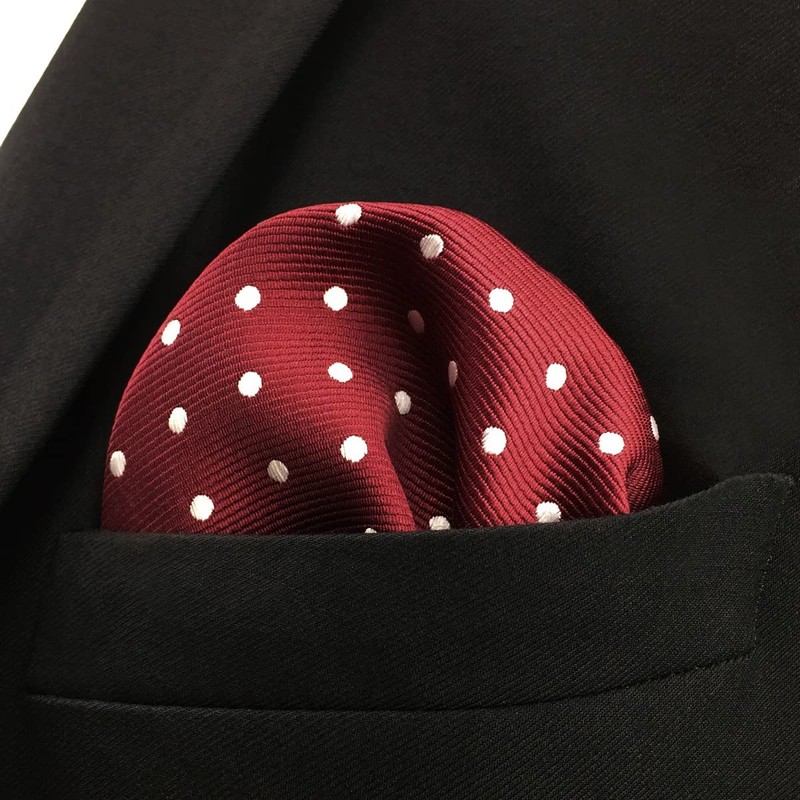 'Shlax & Wing Red Dots Maroon Wedding Multi Coloured Men's