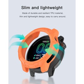 for COROS PACE Pro Case Cover,Shockproof, Anti-Scratch, Full Coverage Bumper Shell, Lightweight and Durable Case Cover for COROS PACE Pro GPS Sport Watch,Orange