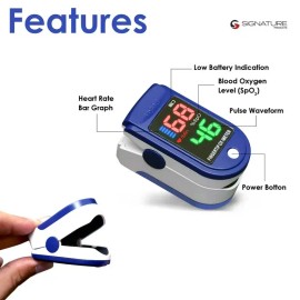 LK87 USA LK Fingertip Pulse Oximeter Monitor SpO2 LED w/ Batt & Lanyard [Dented Box]