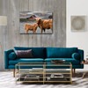 Rinsiken Highland Cattle Wall Art with Long Horns Picture –