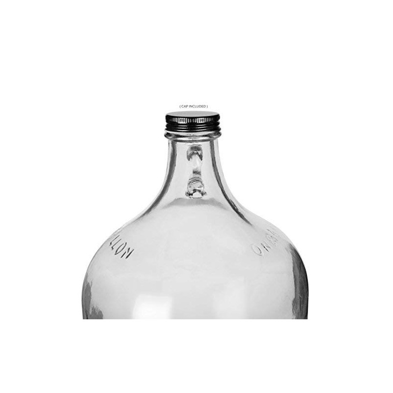 Geo Sports Bottles One Gallon Glass Water Bottle Jug with