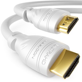 deleyCON 9m HDMI Kabel 2.0a/b - High Speed mit Ethernet - UHD 2160p 4K@60Hz 4:2:0 HDCP 2.2 ARC CEC Ethernet 18Gbps 3D Full HD 1080p Dolby - Weiß