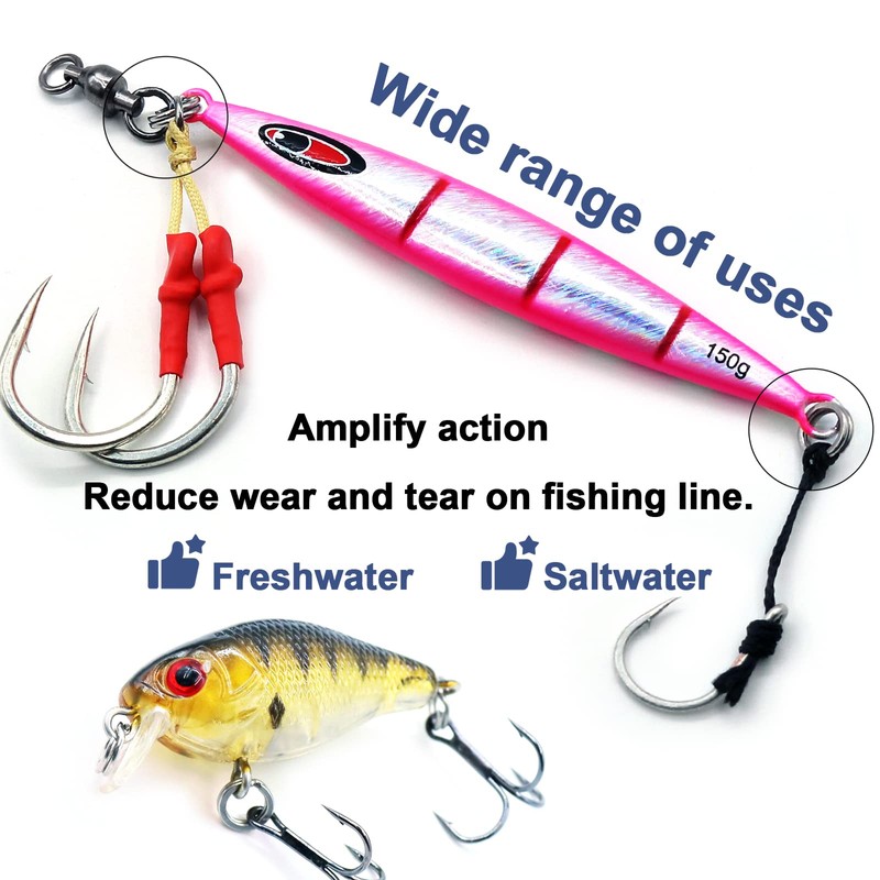 FishTrip Split Rings Fishing 200Pcs Stainless Steel Heavy Duty Split