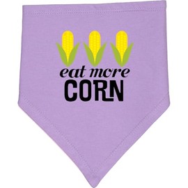 inktastic Eat More Corn Baby Bandana Bib Lavender and Pink 357ab