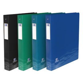 OXFORD Oceanis A4XL 40mm Spine 4 Ring Round Recycled Polypropylene Cover Opaque Assorted Colours