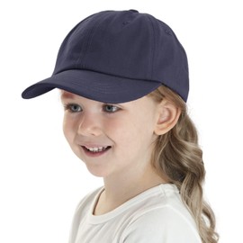 YAMEE Baseball Cap Unisex Children's Breathable Baseball Cap Children Cotton Peaked Cap Children Lightweight Sun Hat Children for Boys Girls Sun Protection Pure Colour Outdoor Recreation, darkblue, 52
