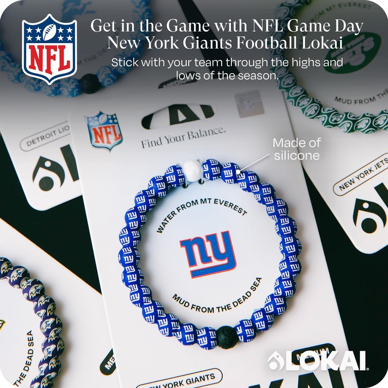 Lokai New York Giants Logo L Multi, Multi, Large