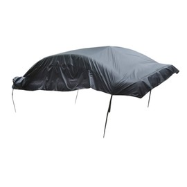 Car Cover Protector Waterproof Car Half Body Sun Shade Cover Shield Snow Dust Protector - Size XL (Black)