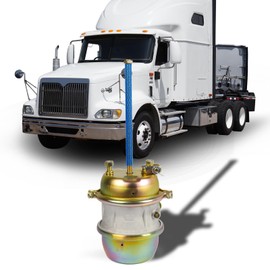 YUANJUFITT Type 30/30 Air Brake Chamber Long Stroke 3" 76mm Square Bosses for semi Truck Accessories (Replaces Bendix NT3030ELS80 NT3030ELS99 Haldex GC3030L LC3030L GC3030LR)