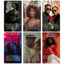 ZZBUY Confession of Soulmate Oracle Cards, African American Black Love Oracle Cards Deck with Meanings on Them, Soulmates and Twin Flames Oracle Cards for Beginner, Love Relationships (Red)