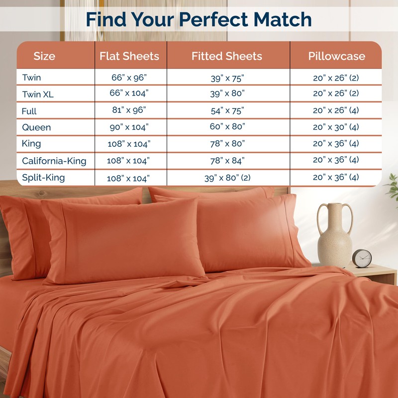 Casa Platino 100% Cotton Sheets Twin – Breathable Crisp Percale