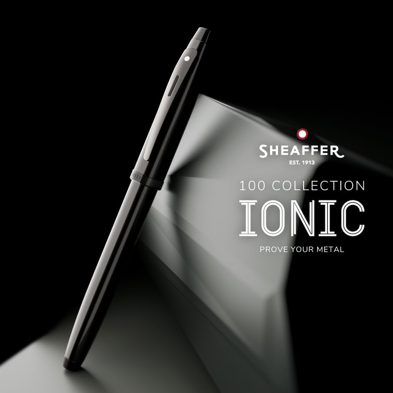 Sheaffer 100 Fountain Pen | E9375 Ionic Shiny Grey Gunmetal