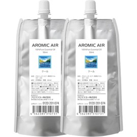 Aromic Air Exclusive Essential Oil (Cool 1.7 fl oz (50 ml) x 2) Non-woven Fabric Replacement Pad Included